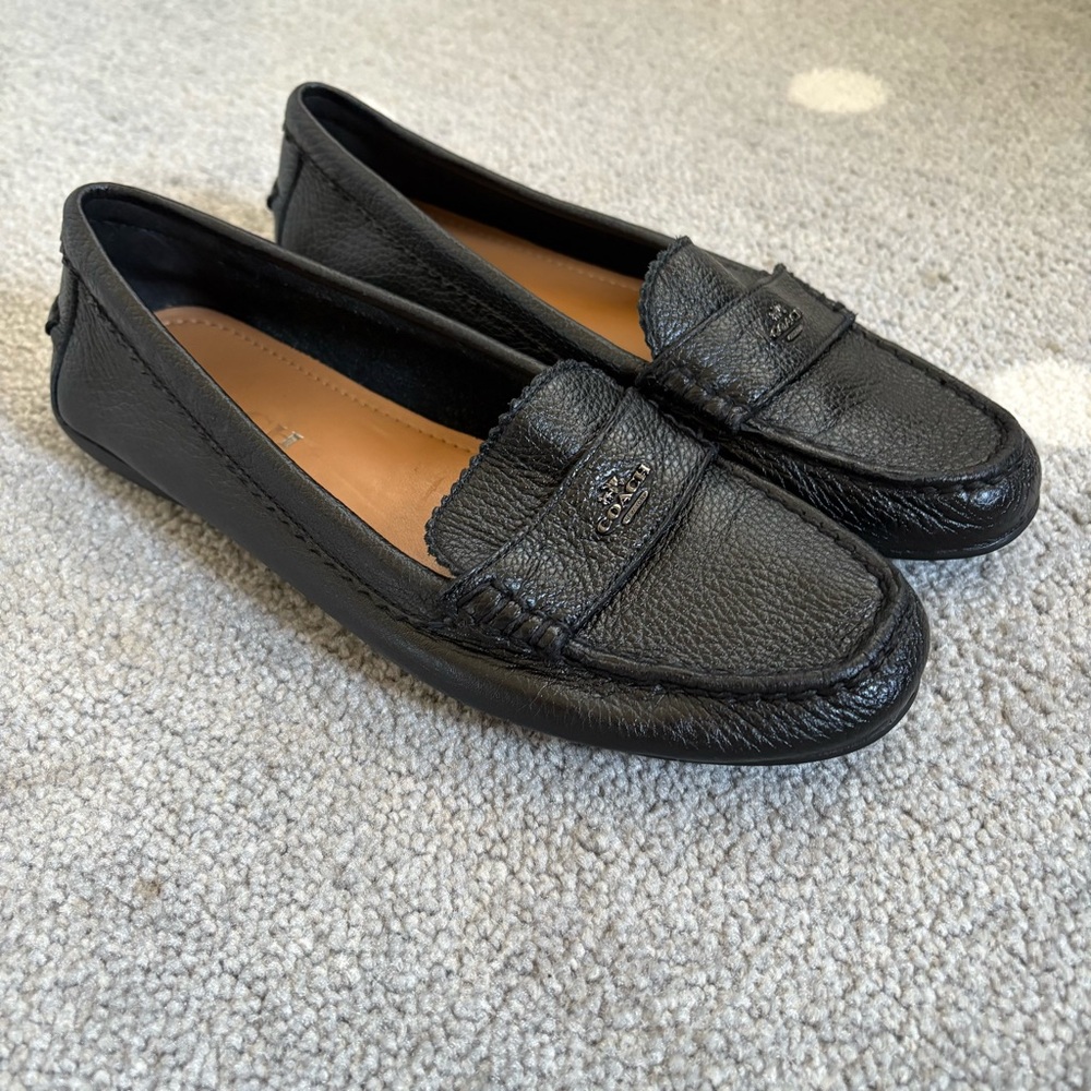 Coach Black Leather Loafers